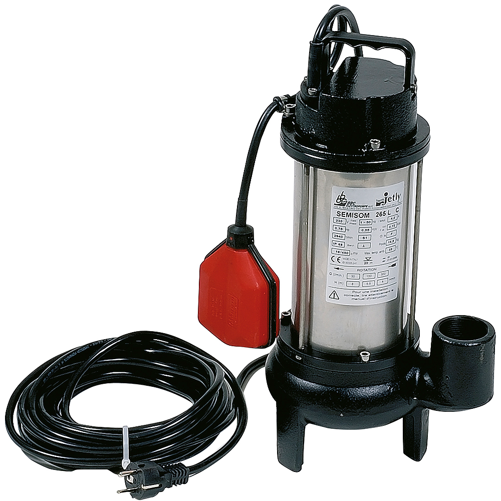 Pompe de relevage SEMISOM 265 auto. mono  avec 10m de cable  JETLY