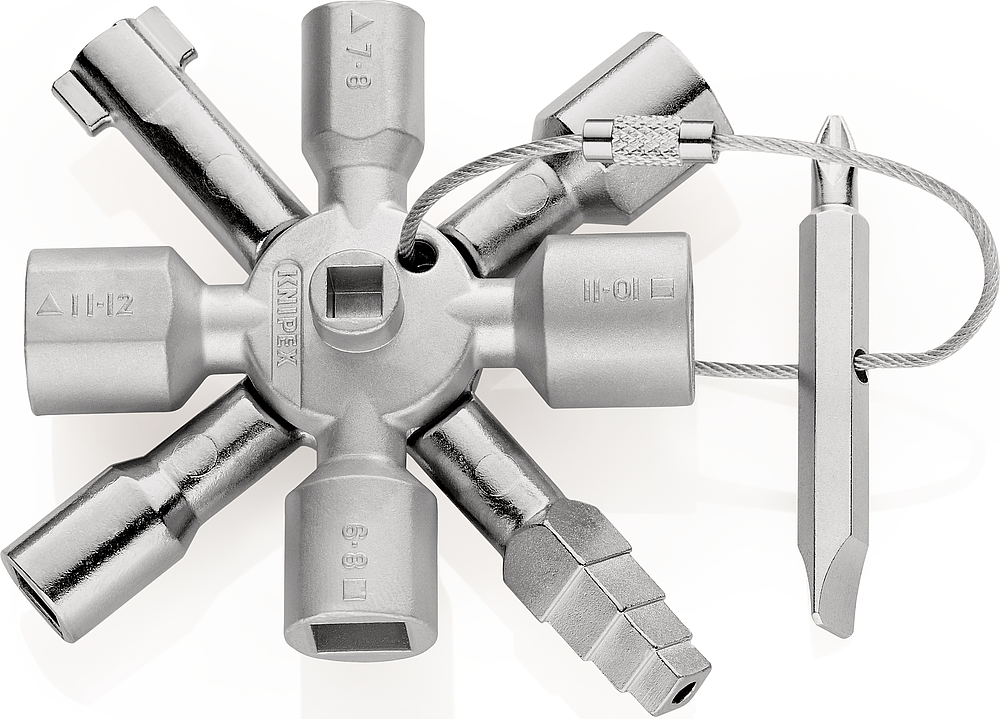 Clé universelle pour armoires de commande - KNIPEX TwinKey®