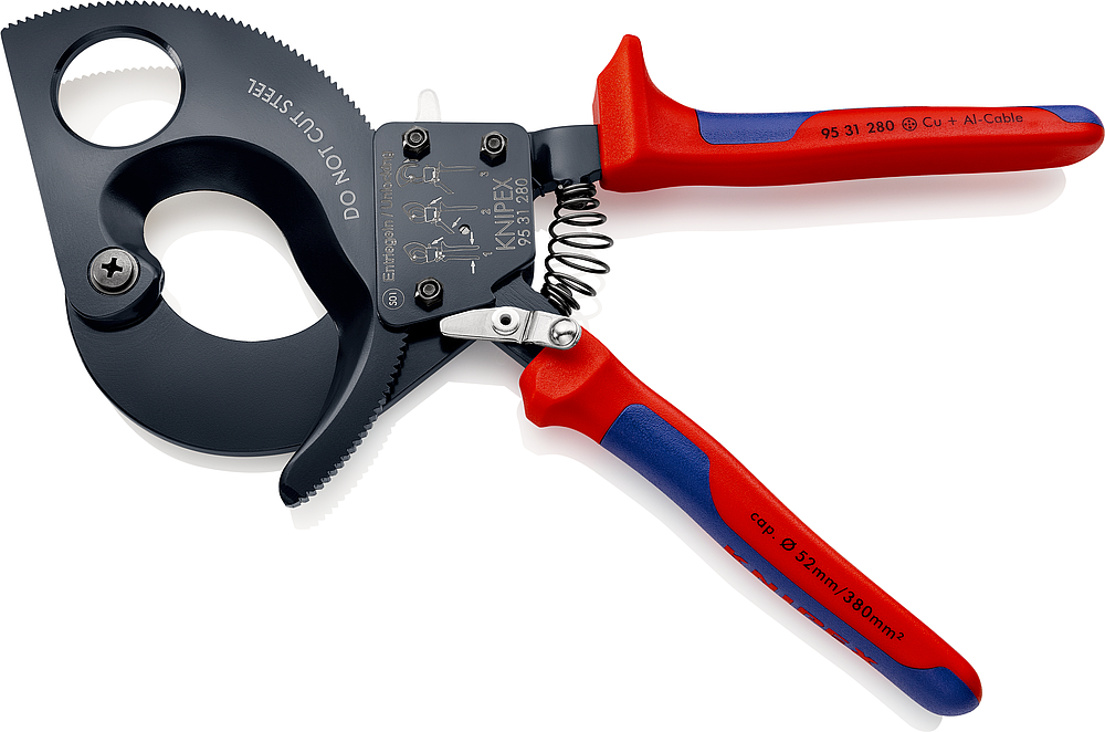 Coupe-câbles à cliquet – Gaine bi-matière – KNIPEX - Vignette 2