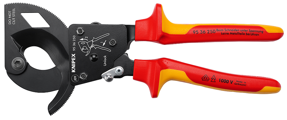 Coupe-câbles VDE branches à gaine synthétique multi composants Knipex