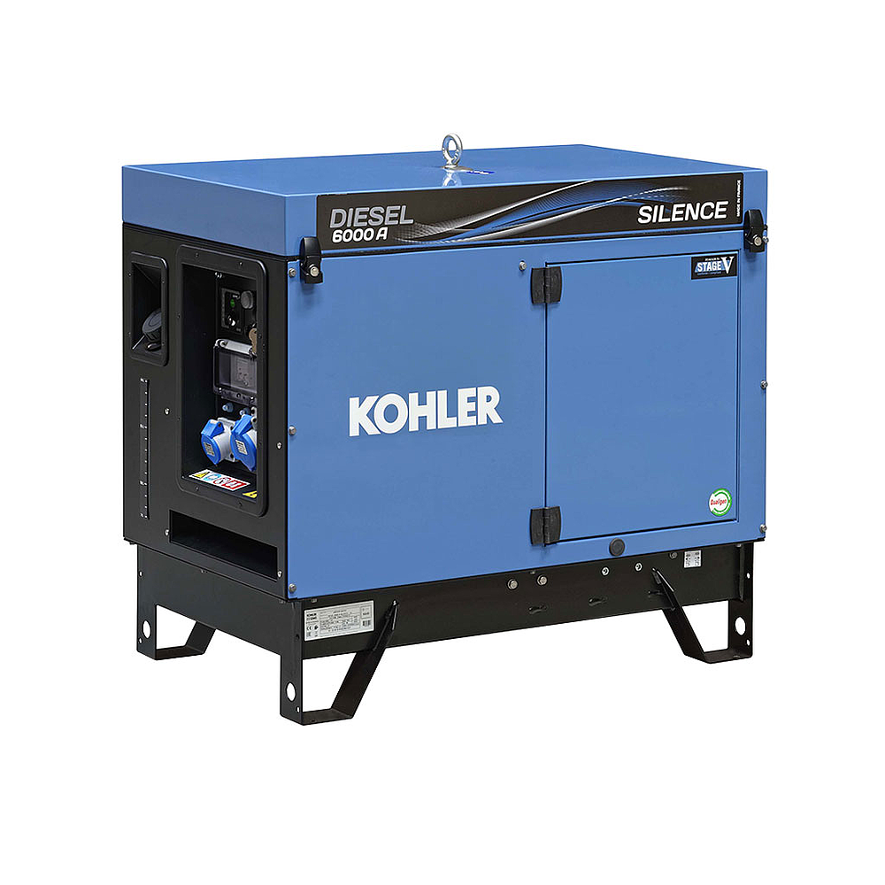 KOHLER-SDMO 6000 A SILENCE C5 - Groupe Electrogène Monophasé Diesel - Avec ou Sans AVR