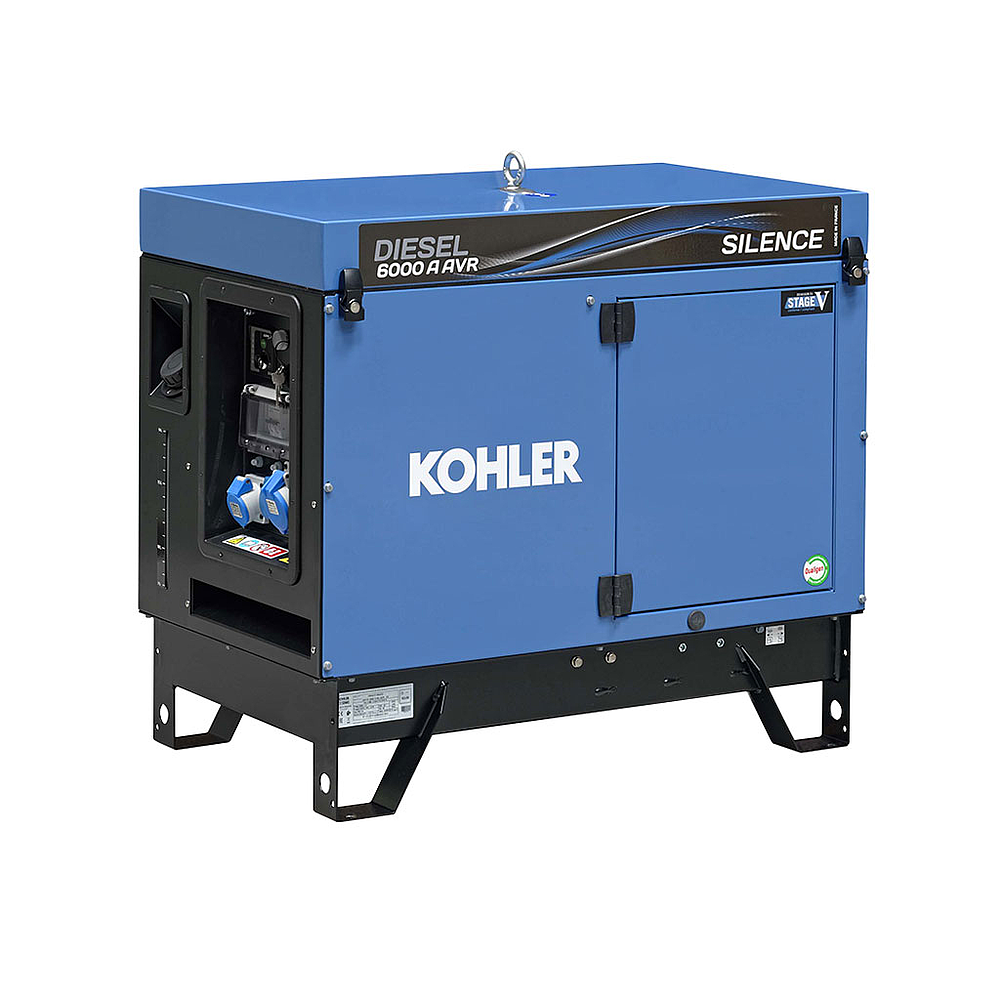 KOHLER-SDMO 6000 A SILENCE C5 - Groupe Electrogène Monophasé Diesel - Avec ou Sans AVR