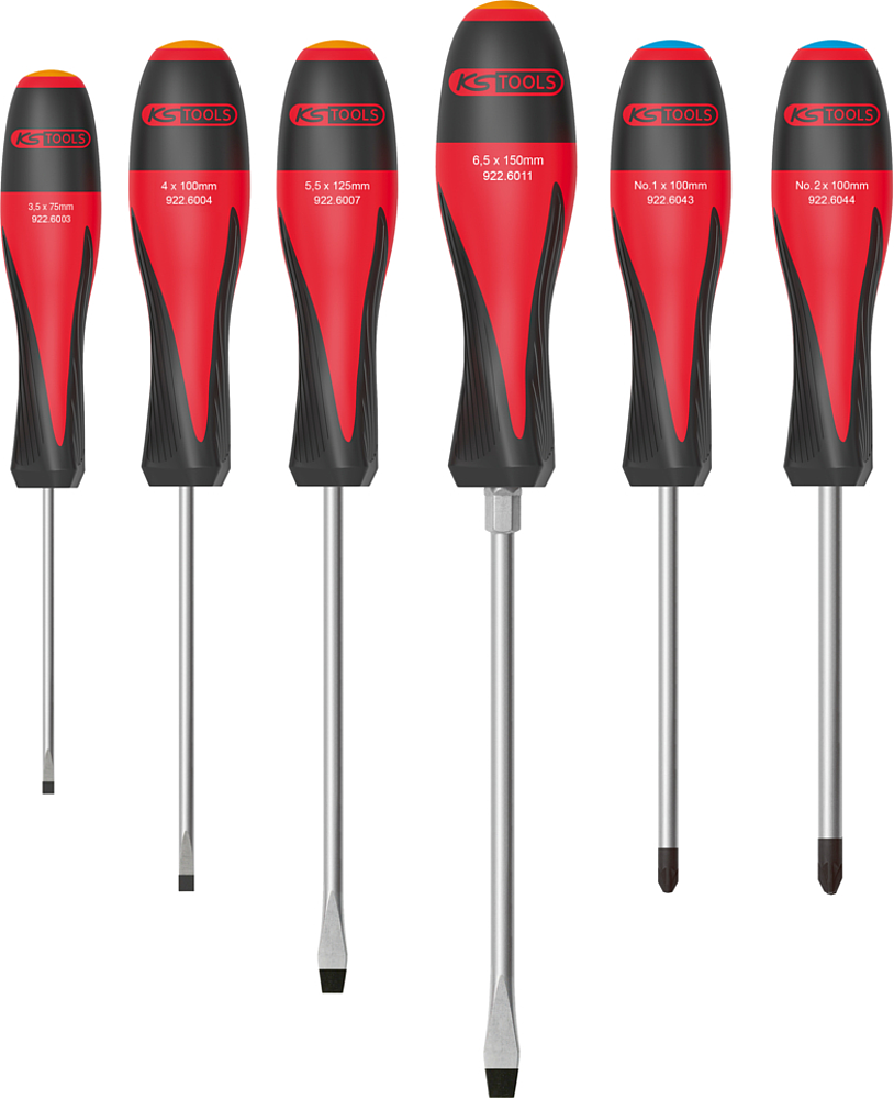 Jeu de 6 tournevis ULTIMATE, Fente - PZ