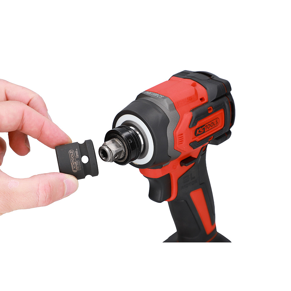 VISSEUSE A CHOC BRUSHLESS SUR BATTERIE 18V PORTE EMBOUTS 1/2 230 NM + 2 BATTERIES 4Ah + CHARGEUR + COFFRET