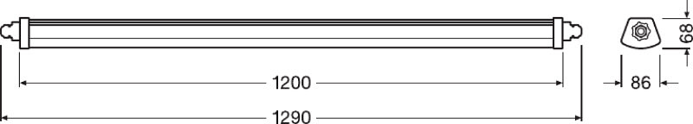 Etanche COMP 1200 23W/840 IP66