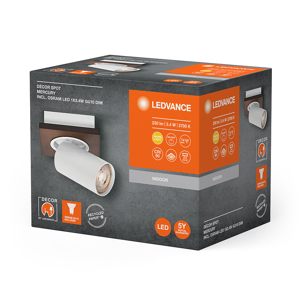 Spot Mercury 3,4W/927 GU10 WT