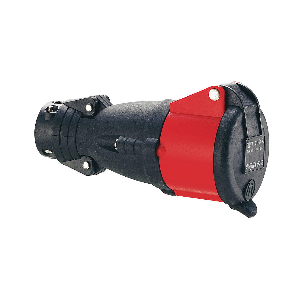 PRISE DROITE FEM  400V 3P+ CAOUTCHOUC HYPRA IP44 (LEGRAND 052293)