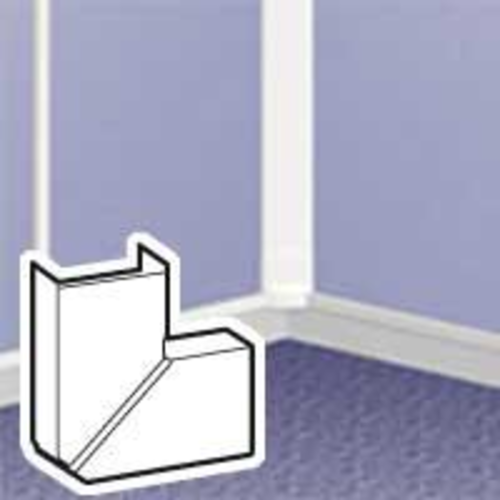ANGLE PLAT 32X16 BLANC