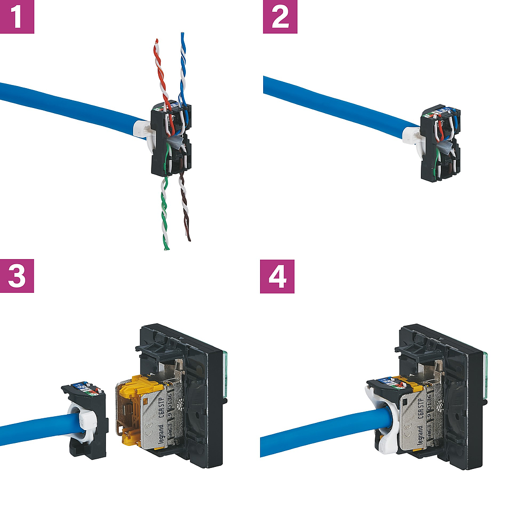 RJ45 C6 UTP MOSAIC 2 M