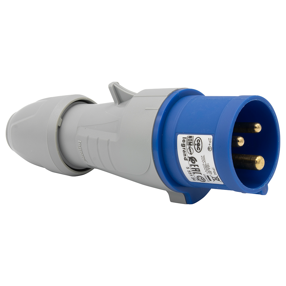 FICHE 16A 2P+T 230V IP44
