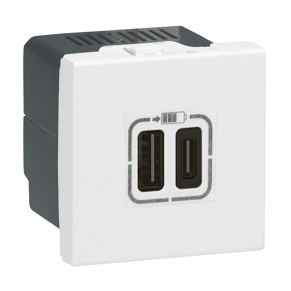 CHARG 2M 2USB A+C 3A 15W BL