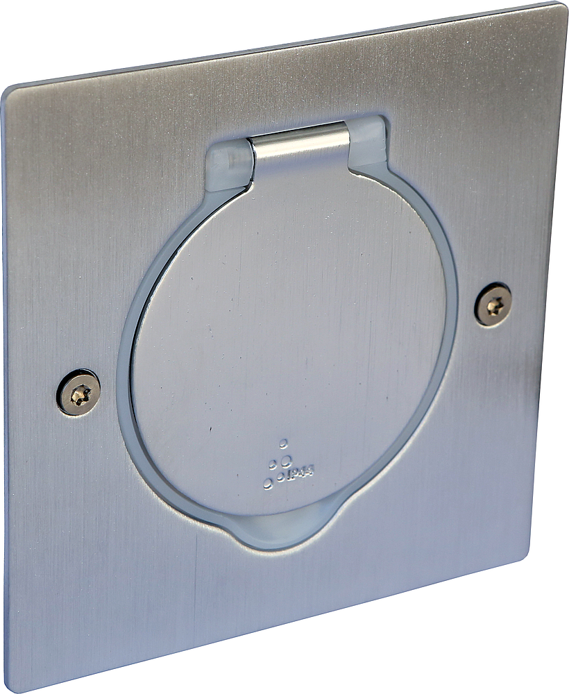 RJ45 SOL CARRE INOX BROSSE