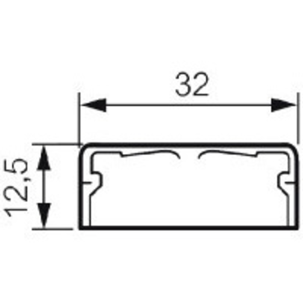EMBOUT 32X12,5 BLANC