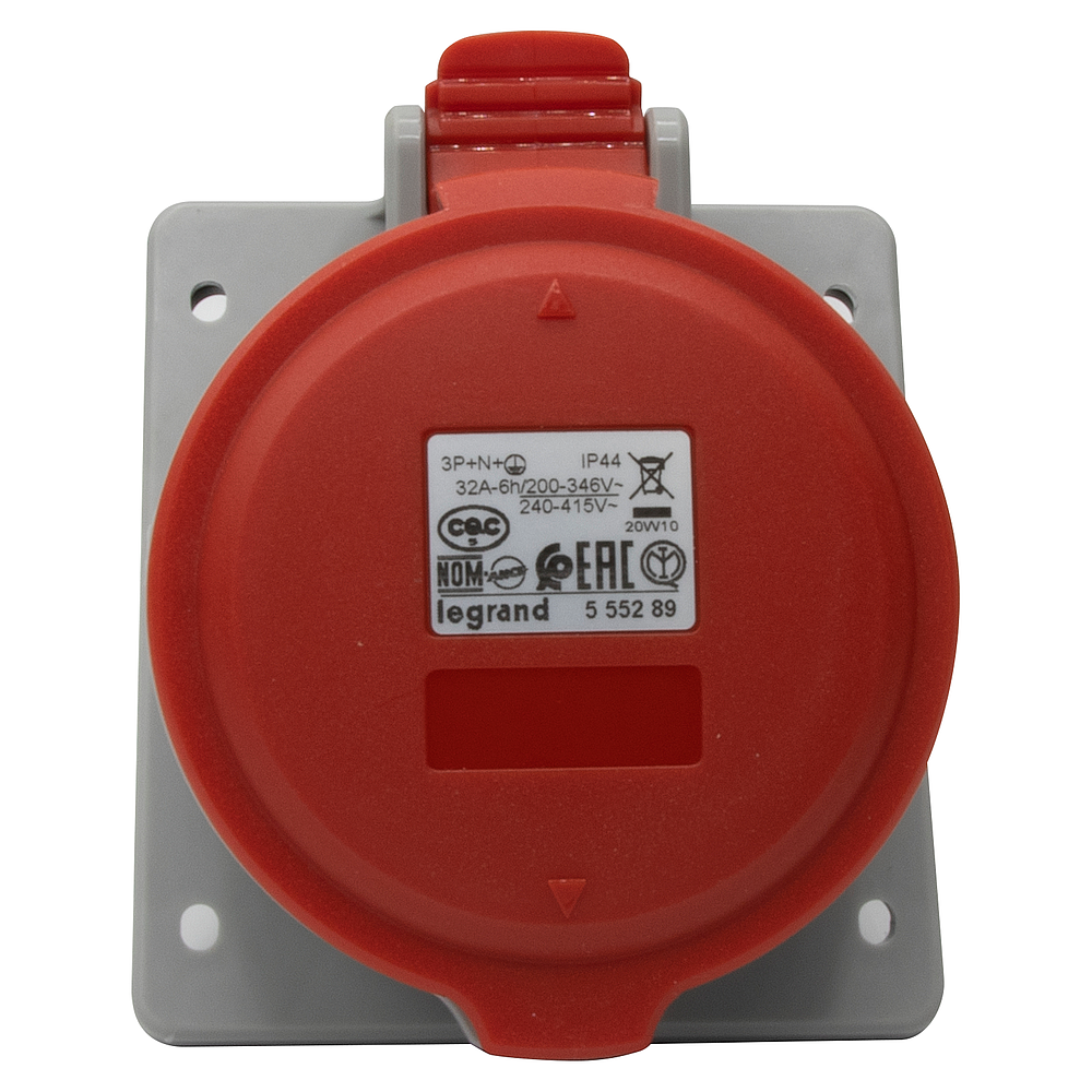 SOCLE TAB 32A 4P+T 415V IP44