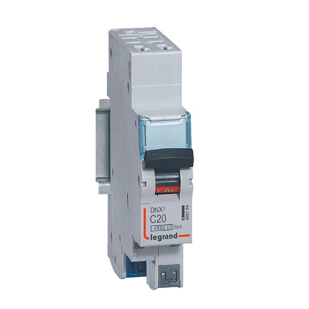 DISJONCTEUR DNX3 4500 AUTO P+N 20A 4,5KA COURBE C