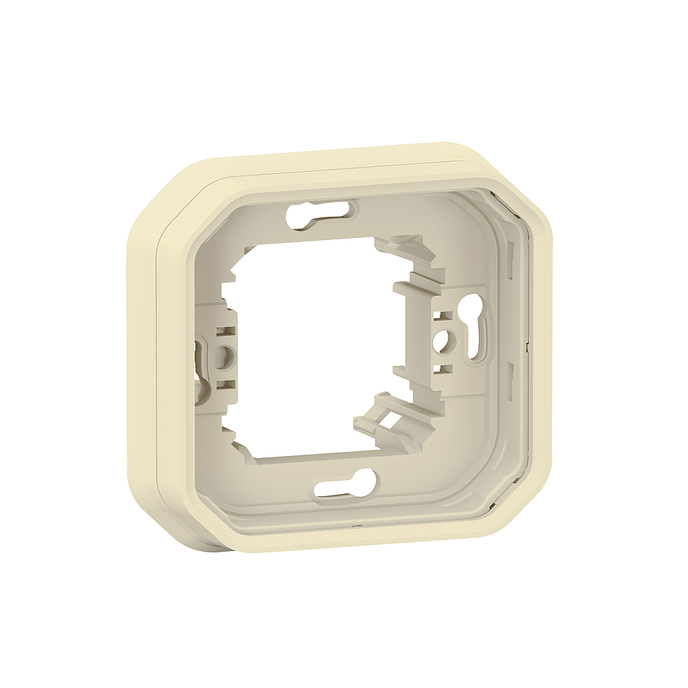 SUPPORT ENCASTRE 1 POSTE BEIGE