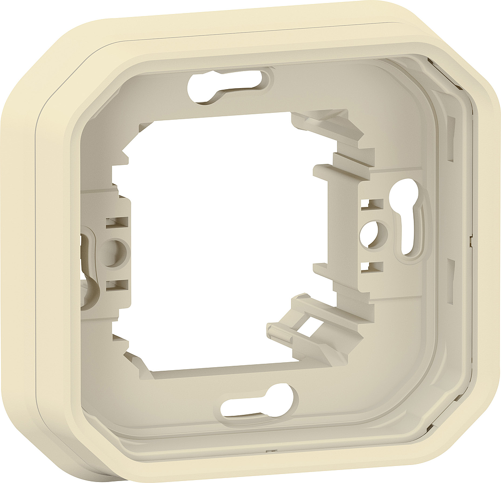 SUPPORT ENCASTRE 1 POSTE BEIGE