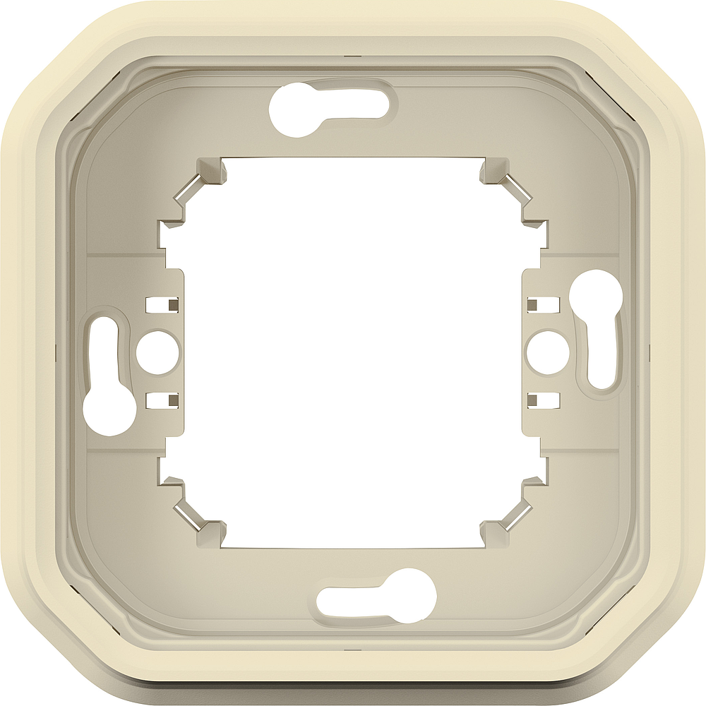 SUPPORT ENCASTRE 1 POSTE BEIGE