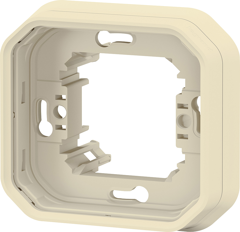 SUPPORT ENCASTRE 1 POSTE BEIGE