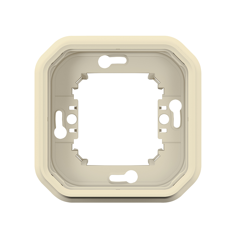 SUPPORT ENCASTRE 1 POSTE BEIGE