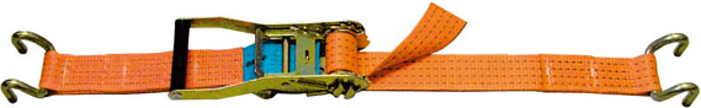 Sangle d’arrimage 50 mm 2,5 tonnes avec boucle à rochet et crochets bord de rive