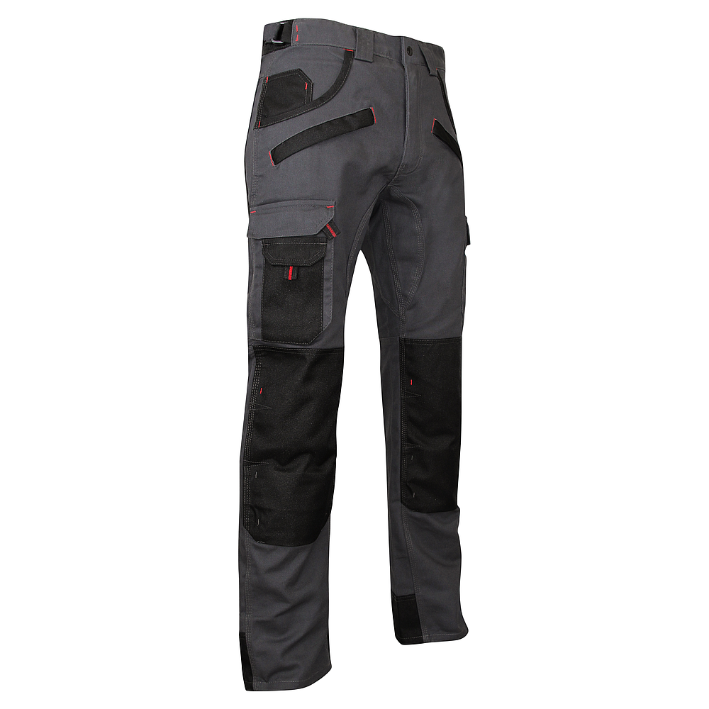 Pantalon bicolore Gris/noir ARGILE coton/poly 300gr/m²