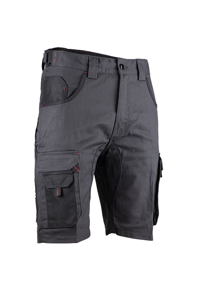 Bermuda bicolore Gris/noir CALCAIRE coton/poly 300gr/m²