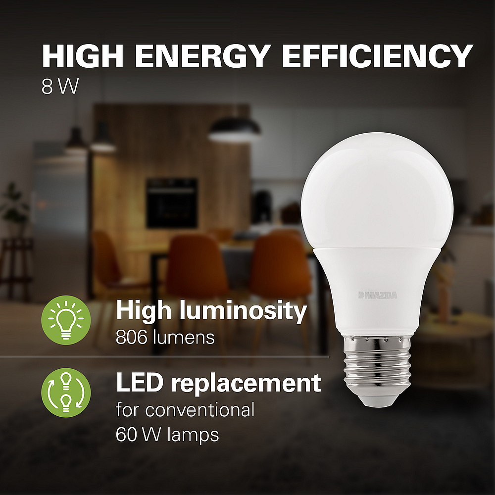 MZD LED 60W A60 E27 827 FR ND