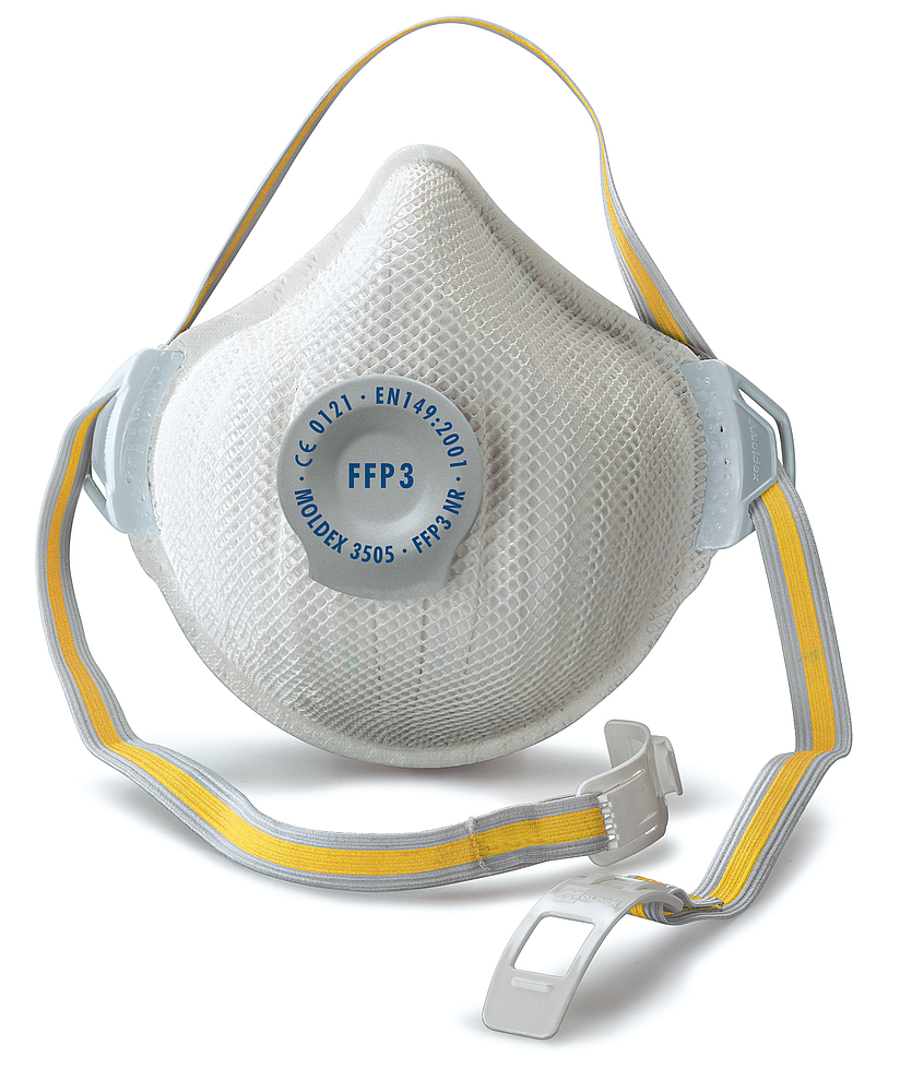 Masque coque à poussière avec soupape  FFP3SD 3505 boite de 5 Masques