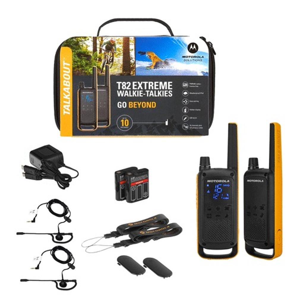 TALKIE - WALKIE  PORTATIFS MOTOROLA T80 EXTREME TWIN JAUNE   PACK 2