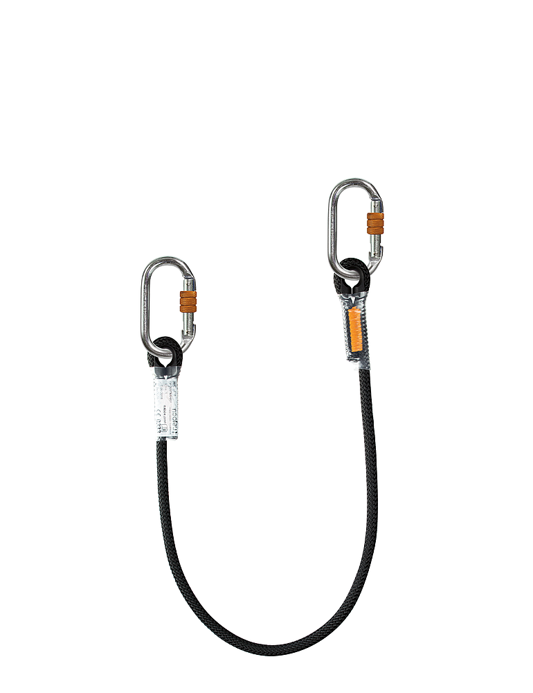 Longe de retenue d.10,5mm  1,3m avec 2 mousquetons