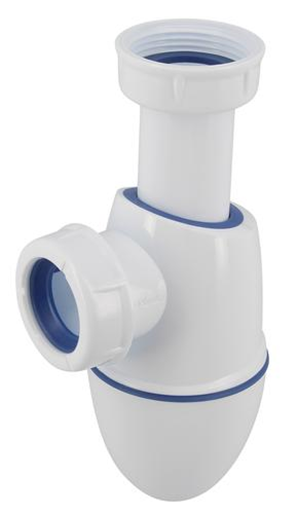 Siphon de lavabo à joints intégrés BM211 blanc  réglable en hauteur diam 32