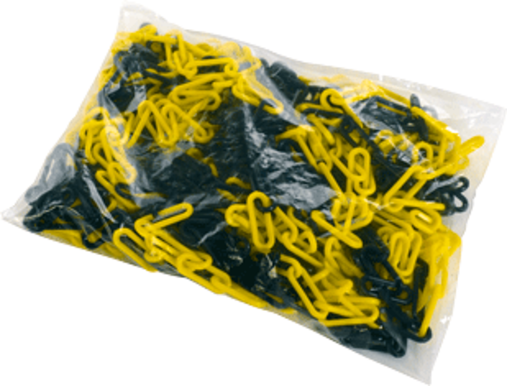 CHAINE SIGNAL SAC 25M D.8MM JAUNE/ NOIR