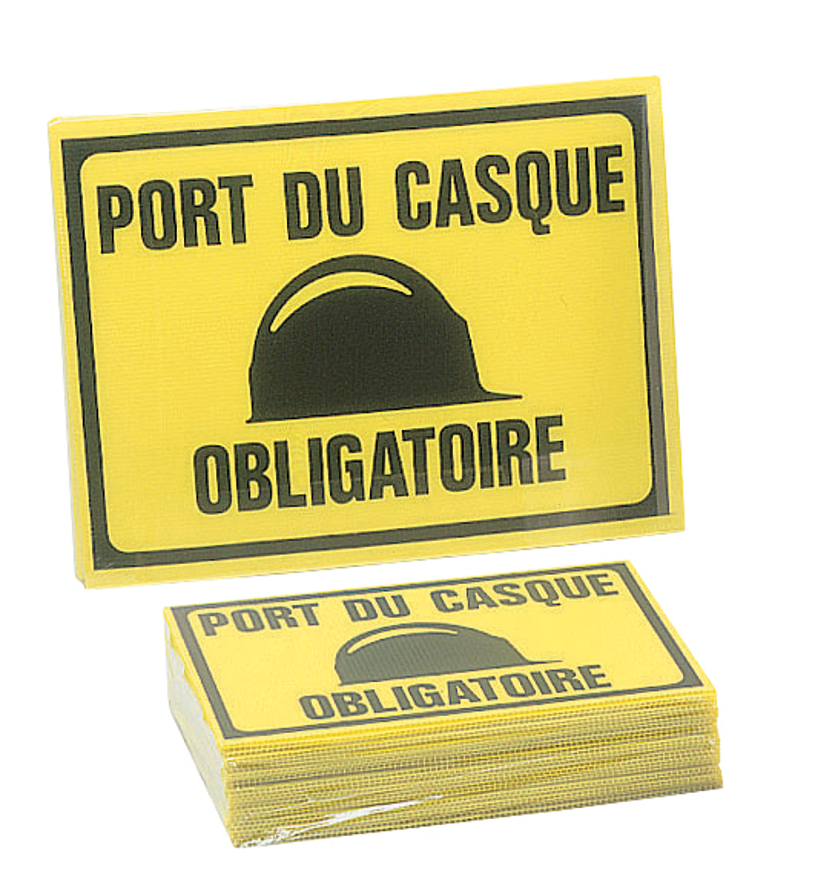 Signal  Port du casque obligatoire 300x200mm           463