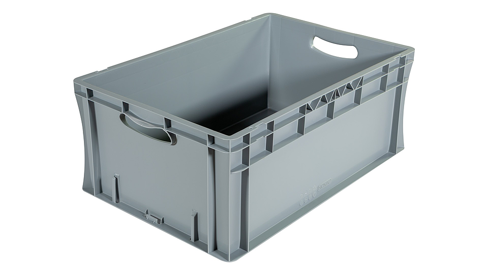 Bac palettisable Gris poignée ouverte - Vignette 2