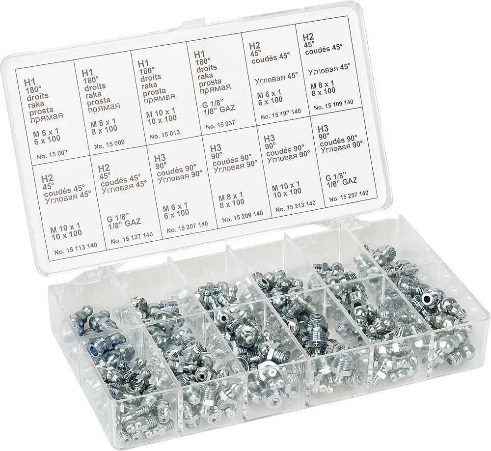 Assortiments de Graisseur (40*)40p Jeu 16090 Jeu de 140 Pièces