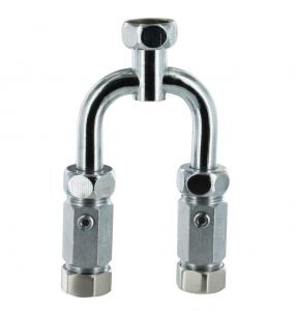 Robinet pré-mélangeur G1/2  . entraxe 54mm. Arrivée sur écrou raccord pour G1/2'' (15x21). Sortie écrou prisonnier G1/2'' (15x21).