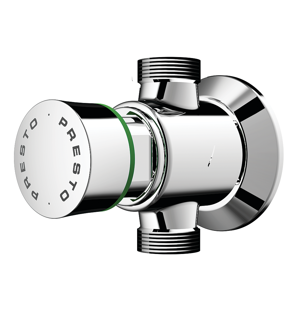 Le robinet temporisé PRESTO 12 NEO pour urinoir (ordinaire et AS) permet l’écoulement d’eau par pression sur le bouton-poussoir. Débit de 9l/min. Ecoulement: 6 secs Alim: en ligne. MG1/2’’. Livré sans raccord.