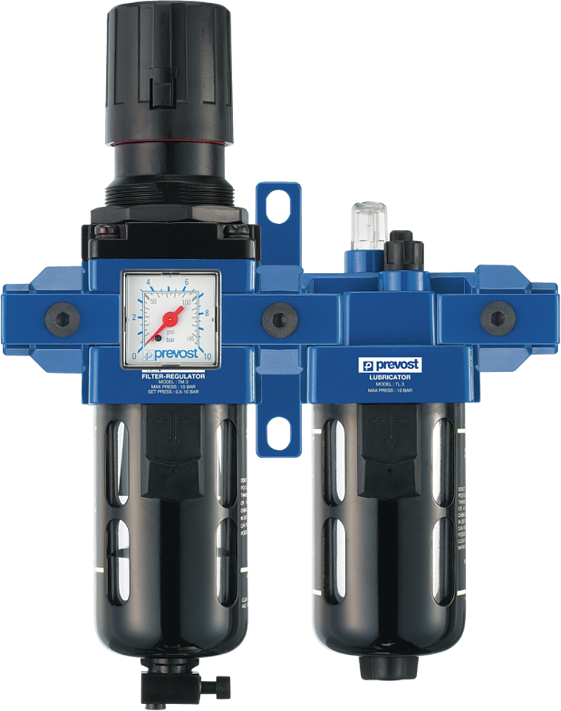 ENSEMBLE FRL Fem BSPP G 1/2 Débit l/min à 7 bar ?P1 bar 2800 Filtration µm 25