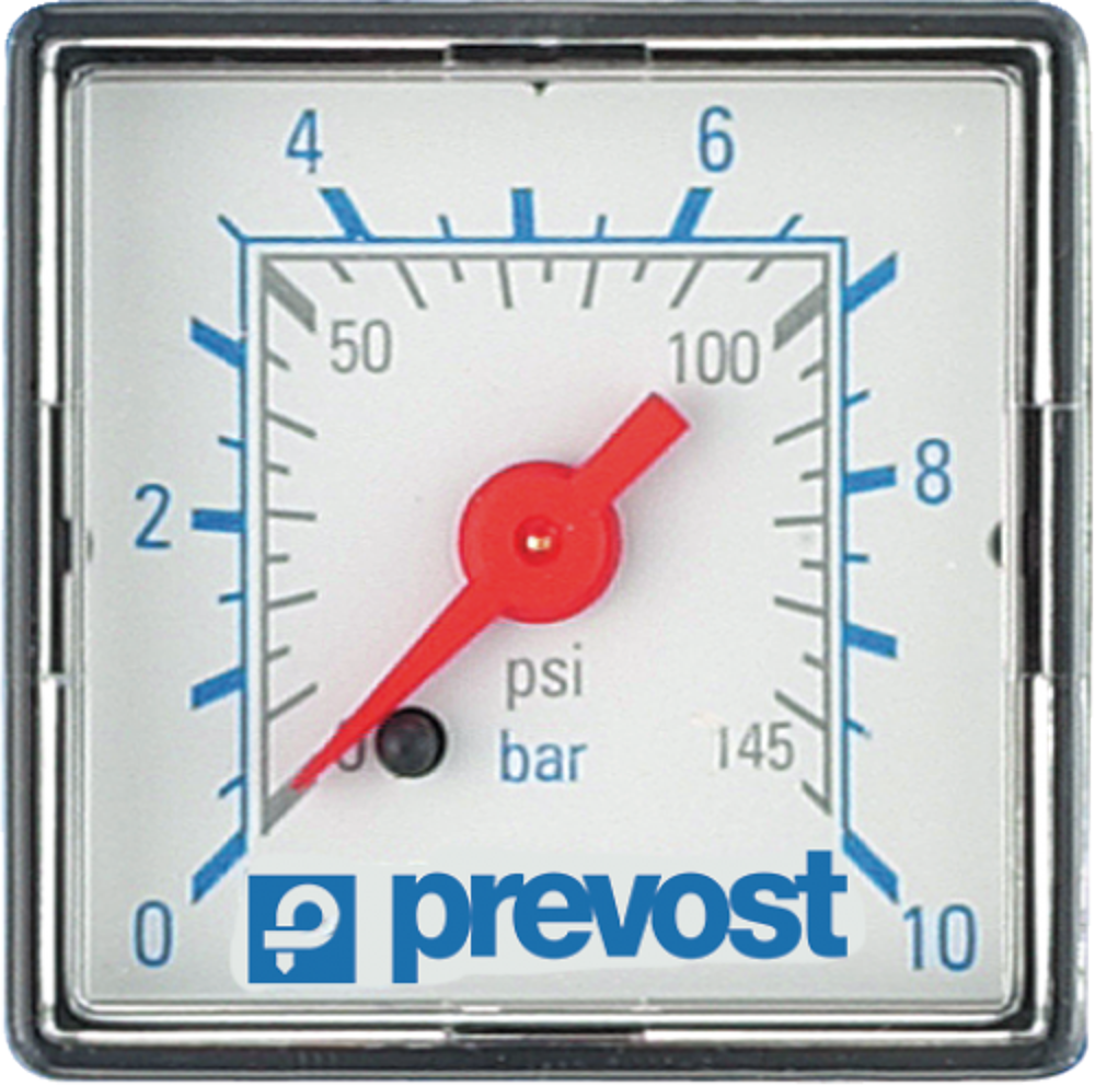 MANOMETRE CARRE FIXATION DORSALE PRE-ETANCHE 1/8' G - Vignette 2