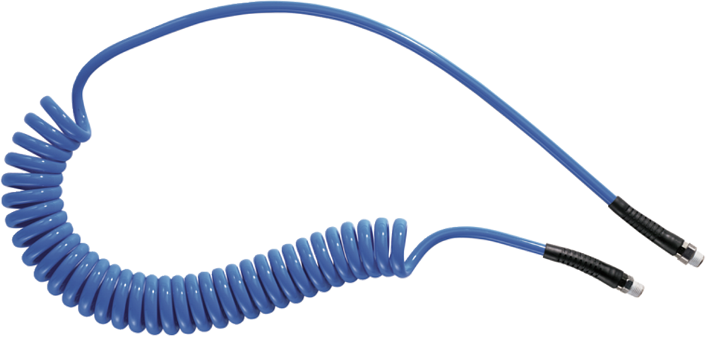 TUYAU SPIRALE 5X8 RAC 1/4' PUS52 POLYURETHANNE COULEUR BLEUE