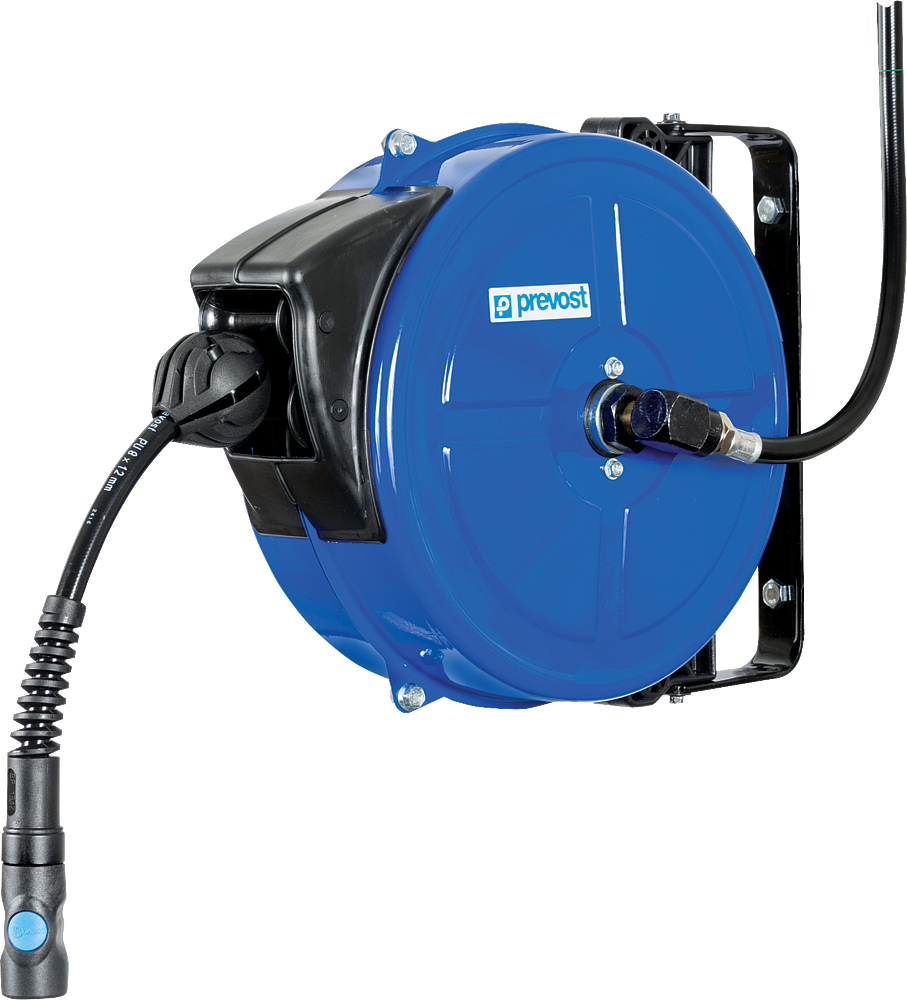 ENROULEUR FERME ACIER Ø int/ext mm 8 x 12 Long m 12 Raccord ISI 06