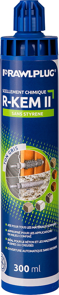 RESINE SCELLEMENT RAWL  R-KEM-II TON BETON GRIS  - 300 ml
