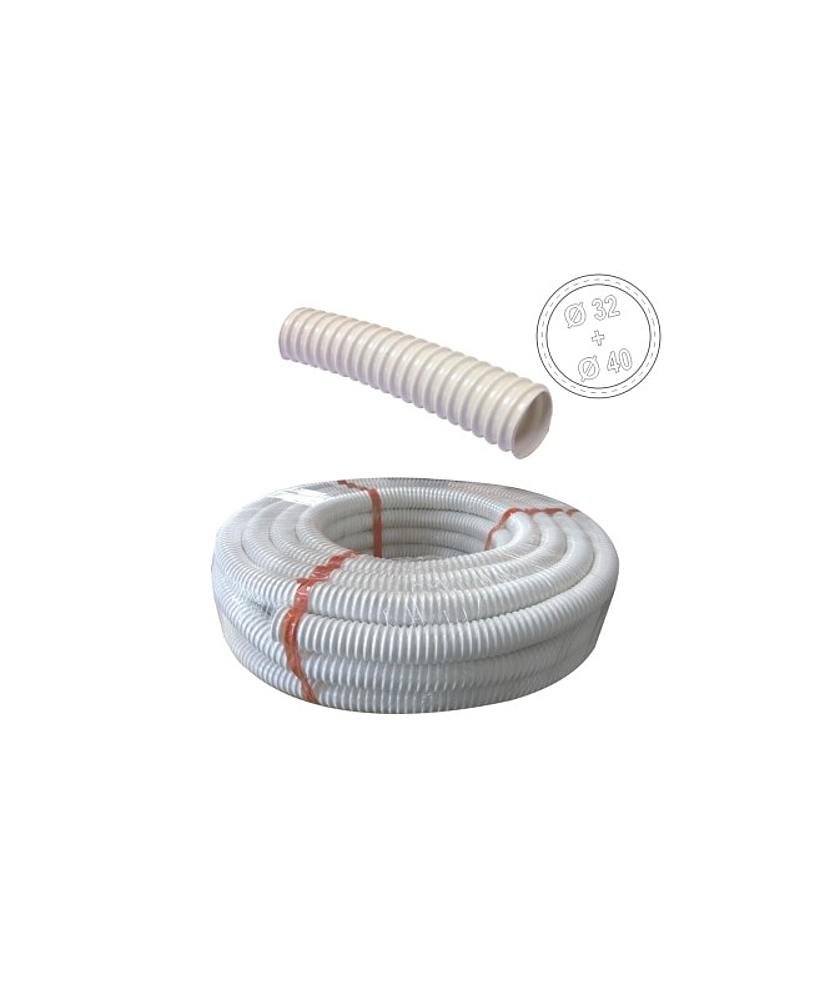 Tuyau de vidage pvc  SANIFLEX   d40mm      (int.33mm)  (20M)