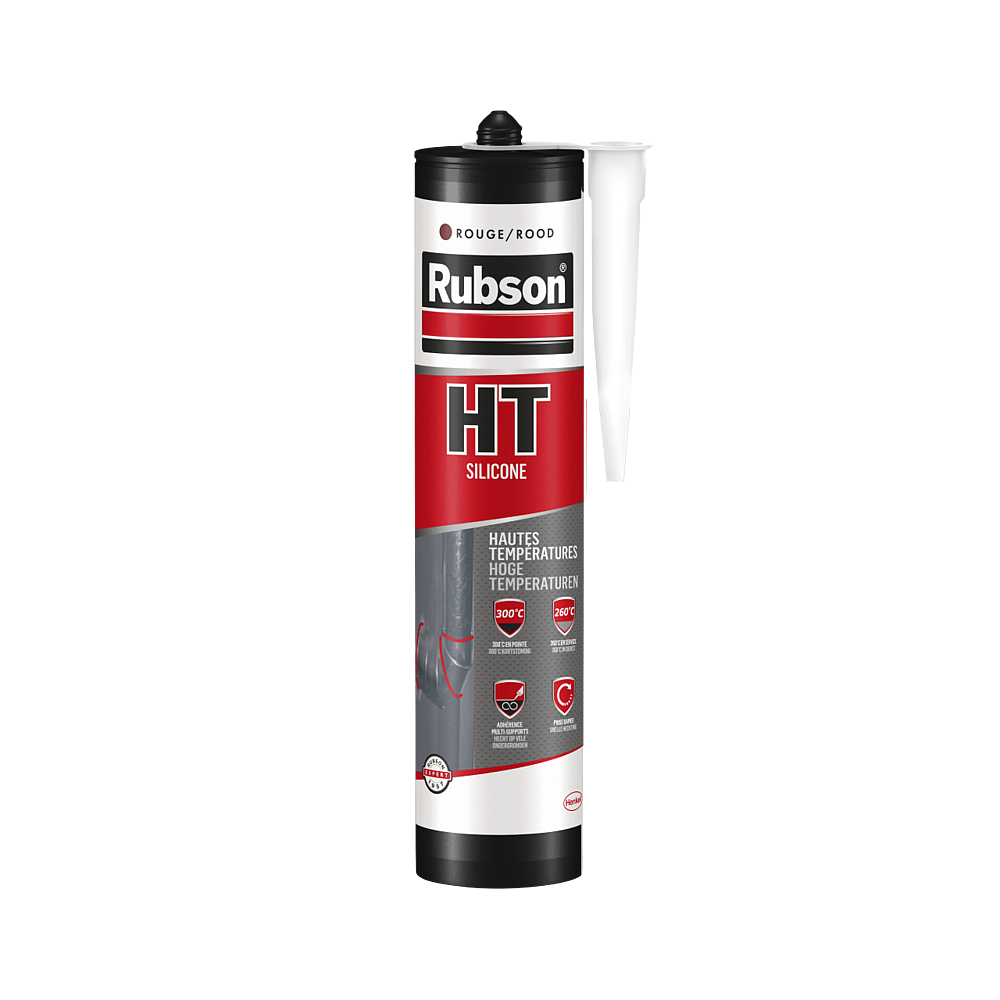 Mastic HT Haute Température Rouge Cart 300ml