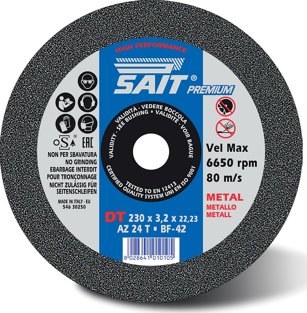 Disque de tronçonnage à moyeu déporté 230 x 3,2 x 22,23  AZ 24 T - PREMIUM DT