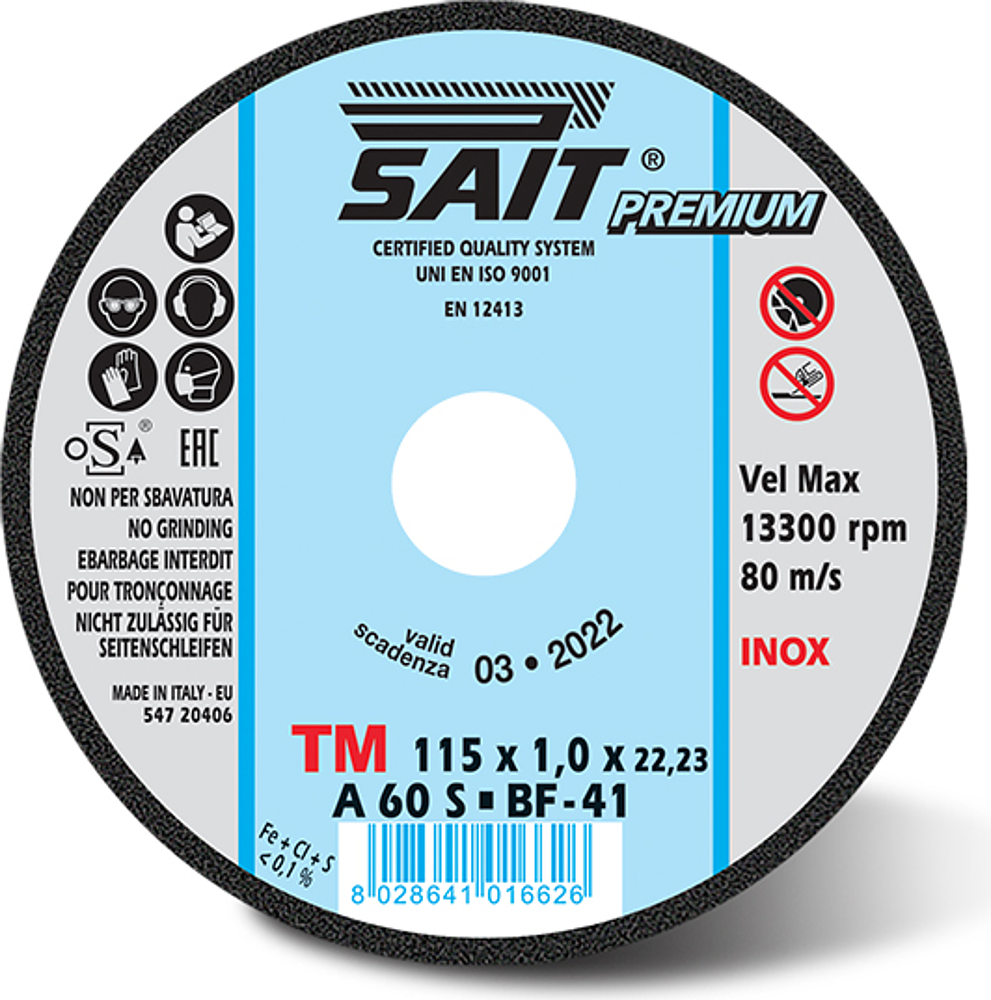 Disque de tronçonnage plat PREMIUM TM