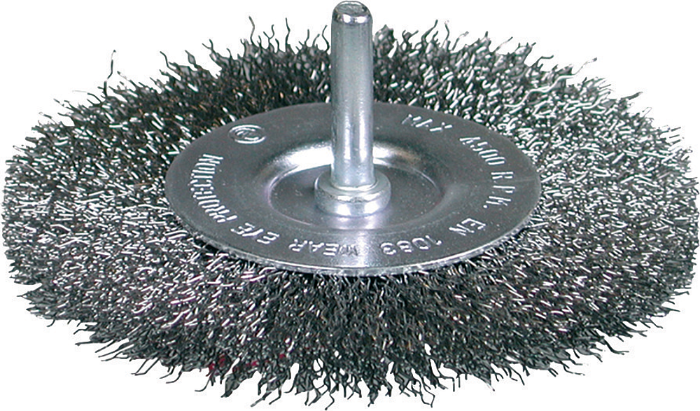 Brosse metallique circulaire s/tige fil ondulé  SE-TA