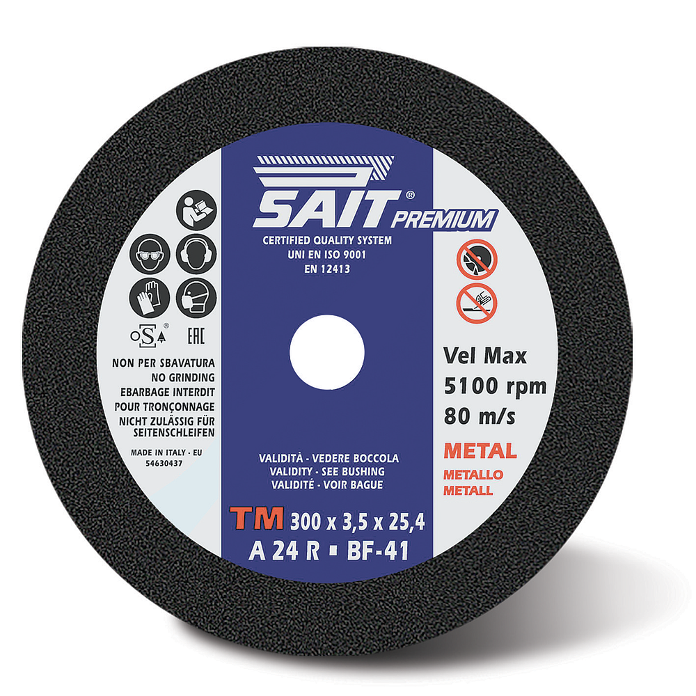 Disque de tronçonnage plat 350 x 3,5 x 25,4  A 24 R - PREMIUM TM A 24R