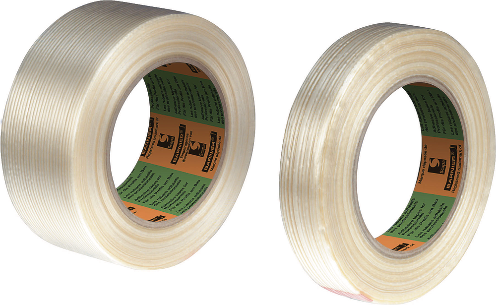 Adhésif Ruban Polypropylène Emballage armé de fils de verre 50x50(mXmm) - Transparent